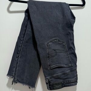 American Eagle Outfitters Dark Gray High Rise Jeans